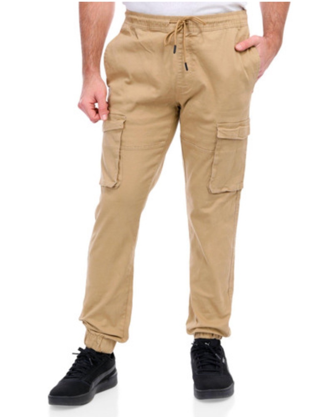 NWT Rugby University Men's Cargo Jogger Pants - Tan Size M